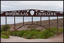 Cut-steel arch of Boquillas Crossing. Big Bend National Park ( color)