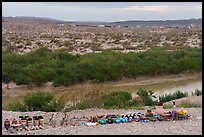 Brightly painted pottery and small Mexican crafts. Big Bend National Park ( color)