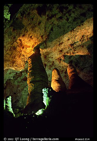 Hall of Giants with six stories tall formations. Carlsbad Caverns National Park, New Mexico, USA.