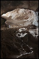 Looking up cave natural entrance. Carlsbad Caverns National Park, New Mexico, USA. (color)