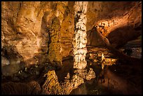 Devils Spring underground pool. Carlsbad Caverns National Park, New Mexico, USA. (color)