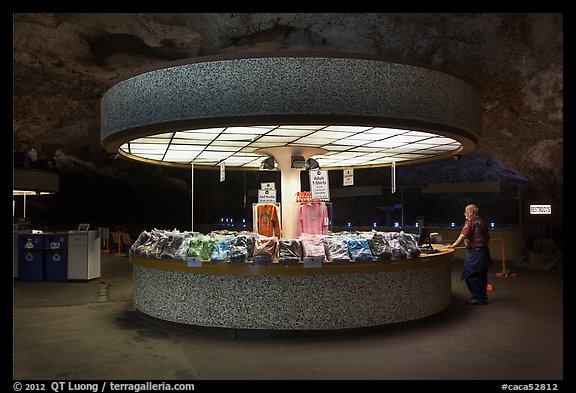 Souvenir shop, Underground rest area. Carlsbad Caverns National Park (color)