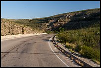 Carlsbad Caverns Highway and limestone cliffs. Carlsbad Caverns National Park ( color)