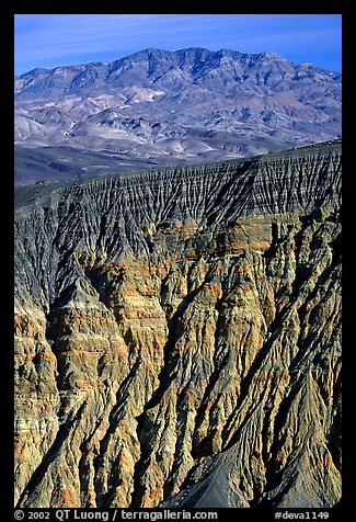 Ubehebe Crater walls and mountains. Death Valley National Park, California, USA.