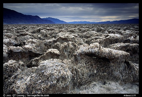 Salt formations, Devil's golf course. Death Valley National Park, California, USA.