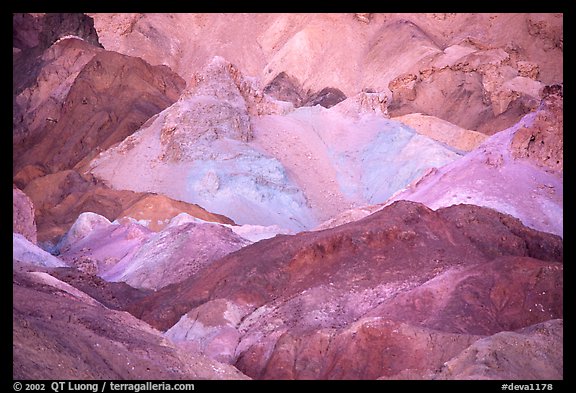 Colorful mineral deposits in Artist's palette. Death Valley National Park, California, USA.