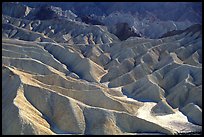 Eroded badlands near Zabriskie Point. Death Valley National Park, California, USA.