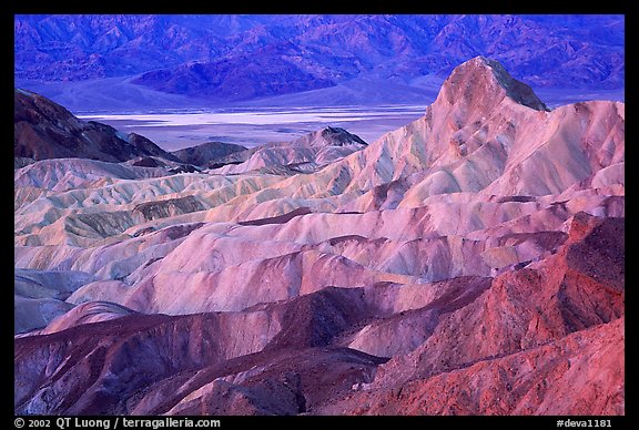 Zabriskie point, dawn. Death Valley National Park (color)