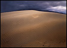 Dunes under rare stormy sky. Death Valley National Park, California, USA.