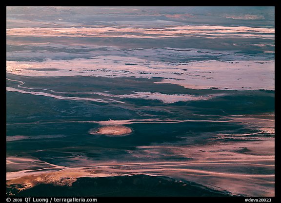 Badwater saltpan seen from above. Death Valley National Park (color)