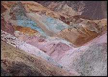 Colorful mineral deposits at Artist's Palette. Death Valley National Park, California, USA.