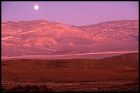 Moonrise over the Panamint range. Death Valley National Park, California, USA. (color)