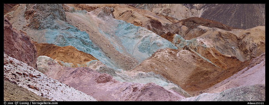 Multicolored rocks, artist's palette. Death Valley National Park (color)