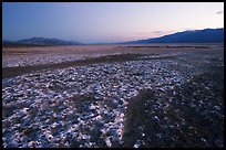 Salt formations on Valley floor, dusk. Death Valley National Park ( color)