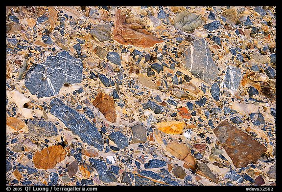 Incrustations in wall, Mosaic canyon. Death Valley National Park, California, USA.