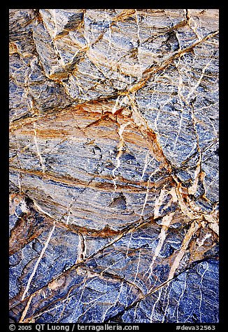 Stratified rock patterns, Mosaic canyon. Death Valley National Park, California, USA.