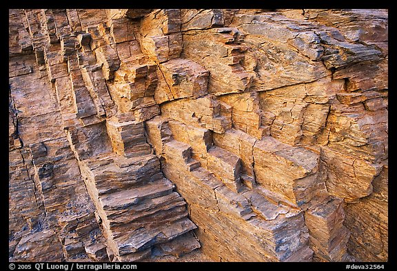 Polyedral rock patterns, Mosaic canyon. Death Valley National Park, California, USA.