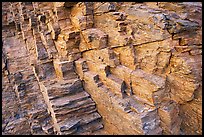 Polyedral rock patterns, Mosaic canyon. Death Valley National Park, California, USA. (color)