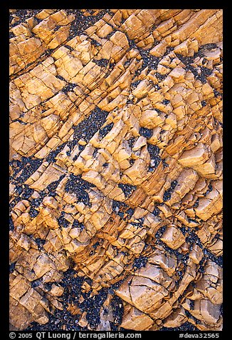 Rock patterns, Mosaic canyon. Death Valley National Park (color)