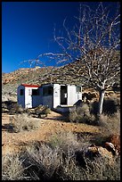 Cabin of Pete Aguereberry's mining camp in the Panamint Mountains, afternoon. Death Valley National Park, California, USA.