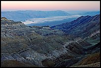 Canyon and Death Valley from Aguereberry point, sunset. Death Valley National Park, California, USA. (color)