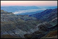 Canyon and Death Valley from Aguereberry point, sunset. Death Valley National Park ( color)