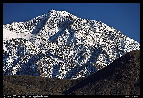 Telescope peak seen from Emigrant Pass. Death Valley National Park, California, USA.