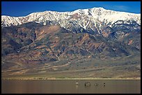 Telescope Peak, rare Manly Lake with dragon. Death Valley National Park, California, USA. (color)