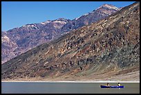 Canoe and Black Mountains. Death Valley National Park, California, USA. (color)