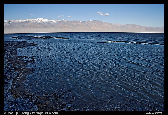 Flooded Badwater basin, early morning. Death Valley National Park, California, USA.