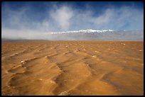 Rarisime waves on Manly Lake on a windy day, early morning. Death Valley National Park, California, USA.