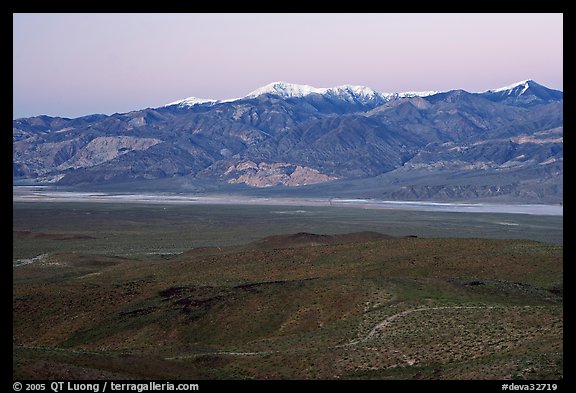 Panamint Valley and Panamint Range, dusk. Death Valley National Park, California, USA.