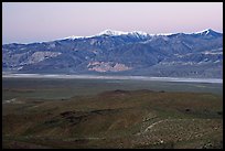 Panamint Valley and Panamint Range, dusk. Death Valley National Park, California, USA.