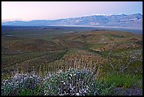 Panamint Valley and Panamint Range, dusk. Death Valley National Park, California, USA.