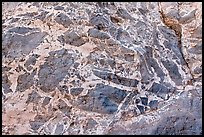 Marbled wall with patterns, Titus Canyon. Death Valley National Park, California, USA.