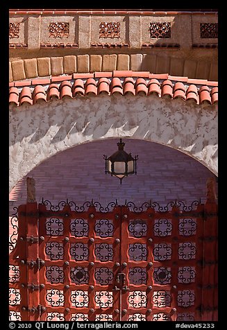 Gate, Scotty's Castle. Death Valley National Park (color)