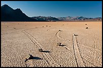 Sailing rocks, the Racetrack playa. Death Valley National Park, California, USA.