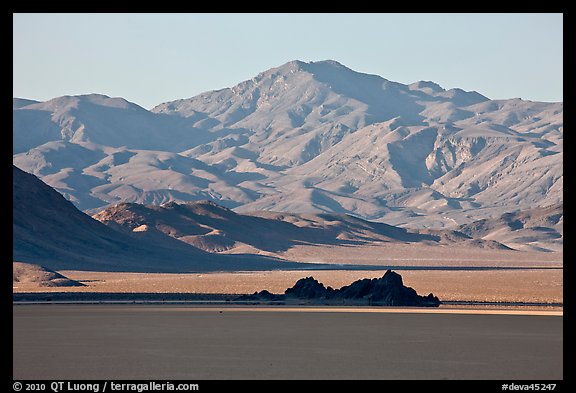 Grandstand, shadows, and mountains. Death Valley National Park (color)