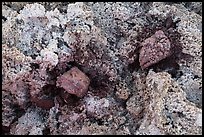 Close-up of salt crystals and red rocks. Death Valley National Park ( color)