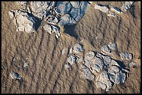 Close-up of dried mud and sand, Mesquite Dunes. Death Valley National Park, California, USA.