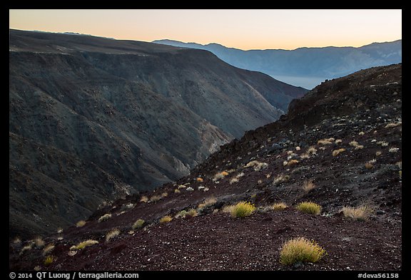 View from Father Crowley Viewpoint at sunrise. Death Valley National Park (color)
