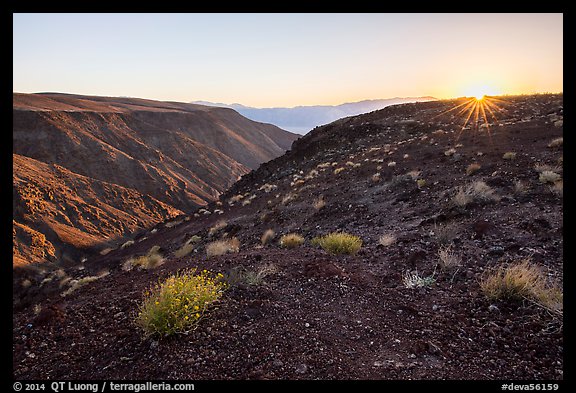 Sunrise, Father Crowley Viewpoint at sunrise. Death Valley National Park (color)