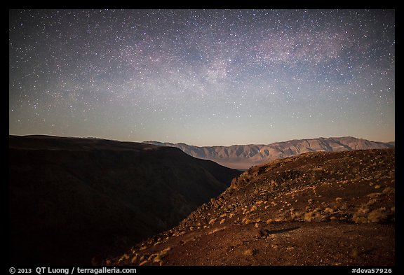 Father Crowley Point at night. Death Valley National Park (color)