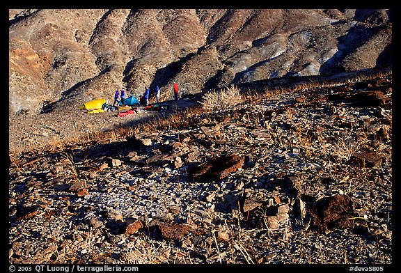 Backcountry camping. Death Valley National Park, California, USA.