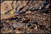 Backcountry camping. Death Valley National Park, California, USA. (color)