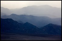 Mountains in the haze of sandstorm. Death Valley National Park ( color)