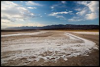 Dried rivers of salt, Cottonball Basin. Death Valley National Park ( color)