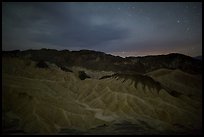 Badlands at night. Death Valley National Park ( color)