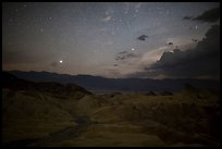 Zabriskie Point at night. Death Valley National Park ( color)