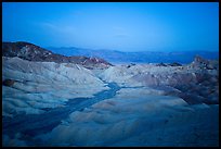 Blue hour, Zabriskie Point. Death Valley National Park ( color)